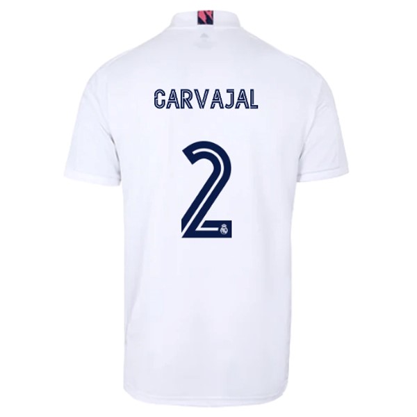 Trikot Real Madrid Heim NO.2 Carvajal 2020-21 Weiß Fussballtrikots Günstig